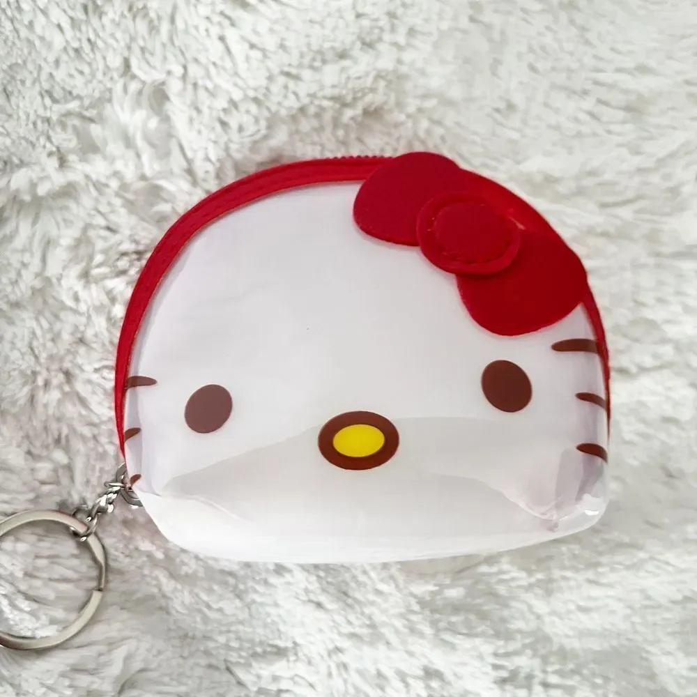 Sanrio Red Hello Kitty Transparent Keychain Bag